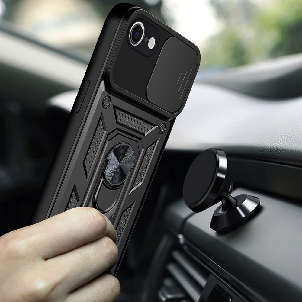 Kuori Apple iPhone 6 / 6s:lle, Techsuit, CamShield, Musta