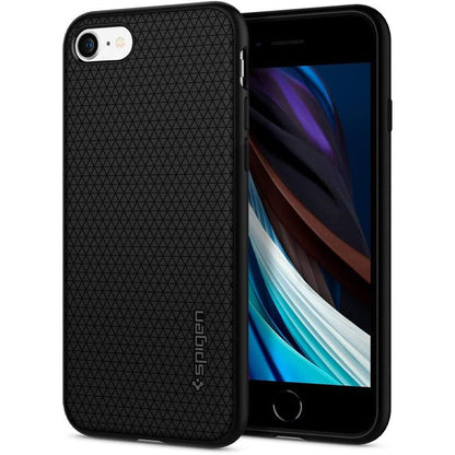 Kotelo Apple iPhone SE (2022) / SE (2020) / 8 / 7, Spigen, Liquid Air, Musta 042CS20511