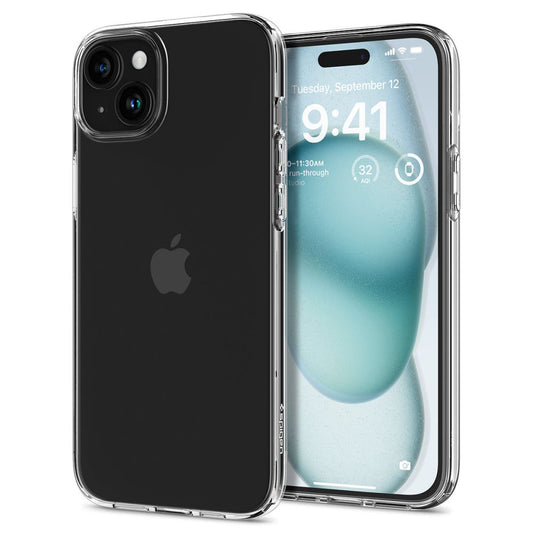 Kotelo Apple iPhone 15:lle, Spigen, Liquid Crystal, Läpinäkyvä