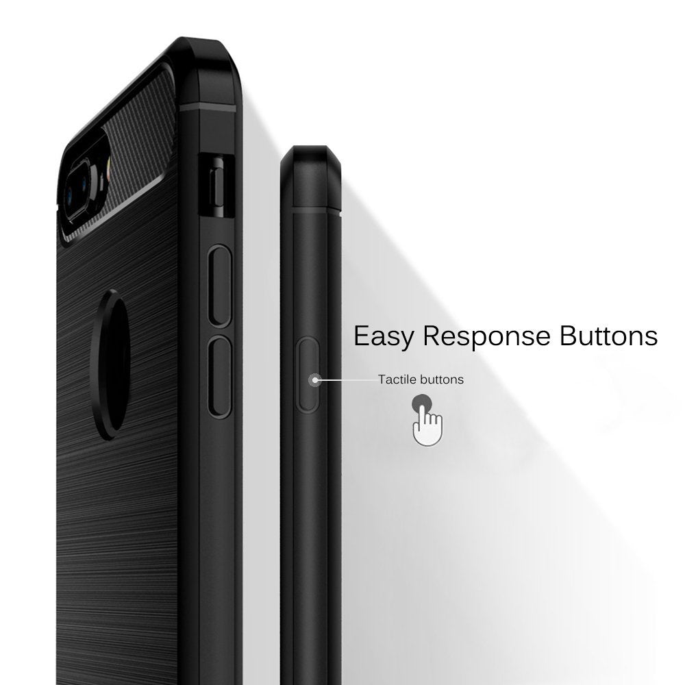 Kuori Apple iPhone 7 Plus:lle, Techsuit, Hiili, Musta