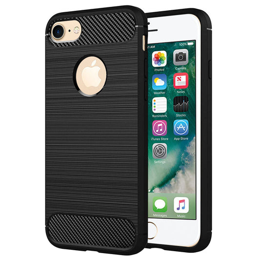 Kuori Apple iPhone 8 / 7:lle, Techsuit, Hiili, Musta