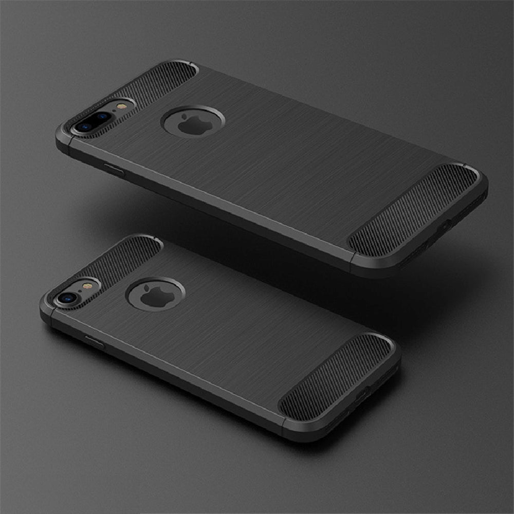 Kuori Apple iPhone 8 / 7:lle, Techsuit, Hiili, Musta