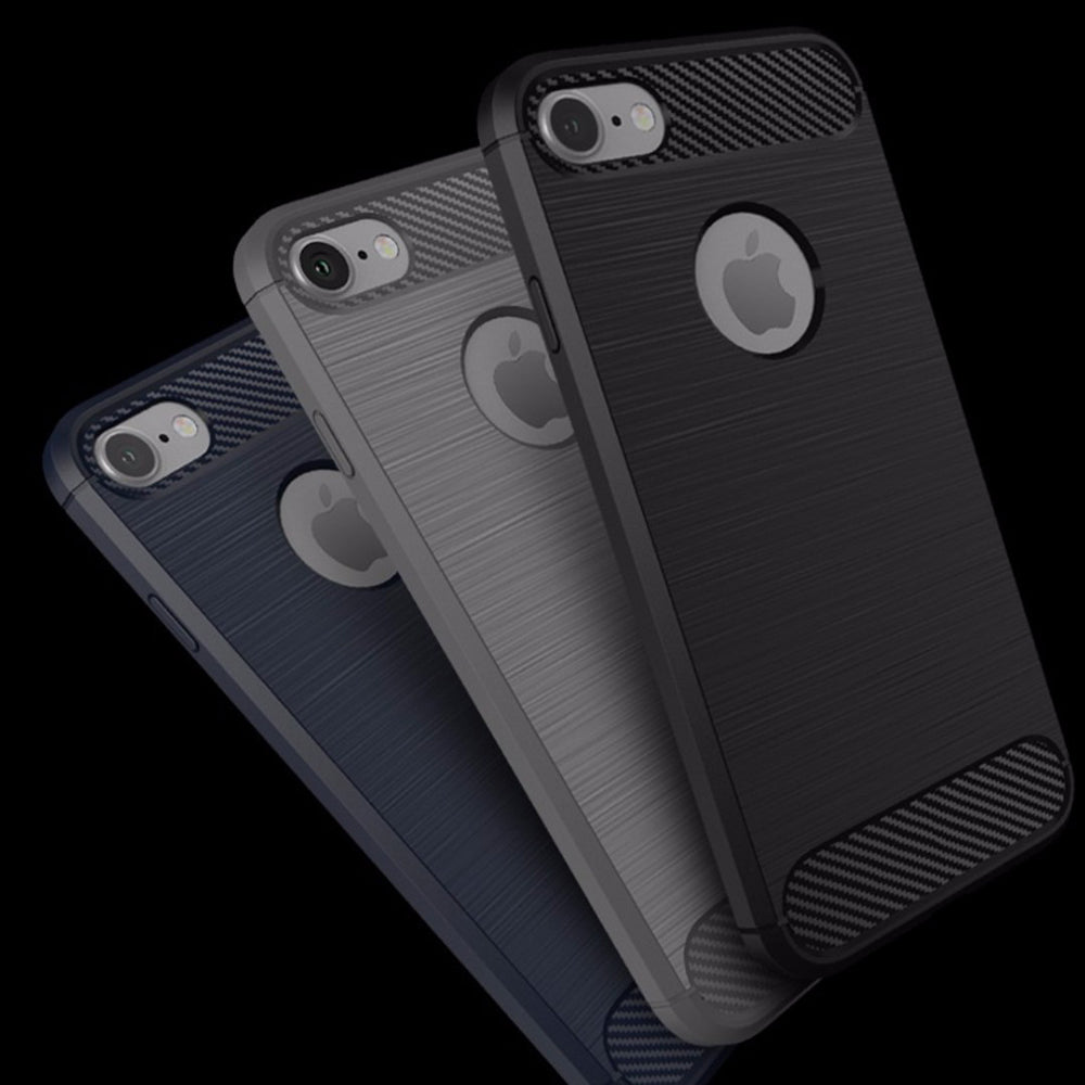 Kuori Apple iPhone 8 / 7:lle, Techsuit, Hiili, Musta