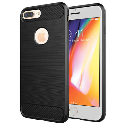 Kuori Apple iPhone 8 Plus:lle, Techsuit, Hiili, Musta