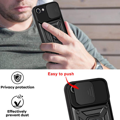 Kuori Apple iPhone SE (2022) / SE (2020) / 8 / 7, Techsuit, CamShield, Musta