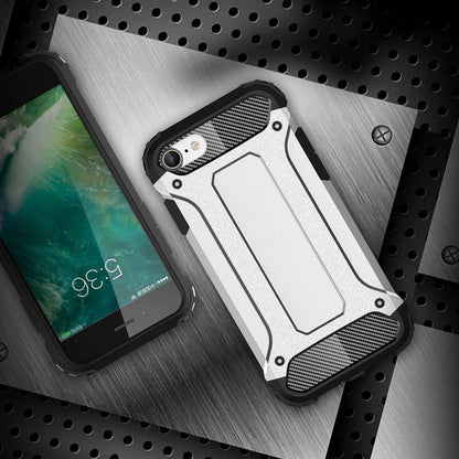Case for Apple iPhone SE (2022) / SE (2020) / 8 / 7, Techsuit, Hybrid Armor, Black