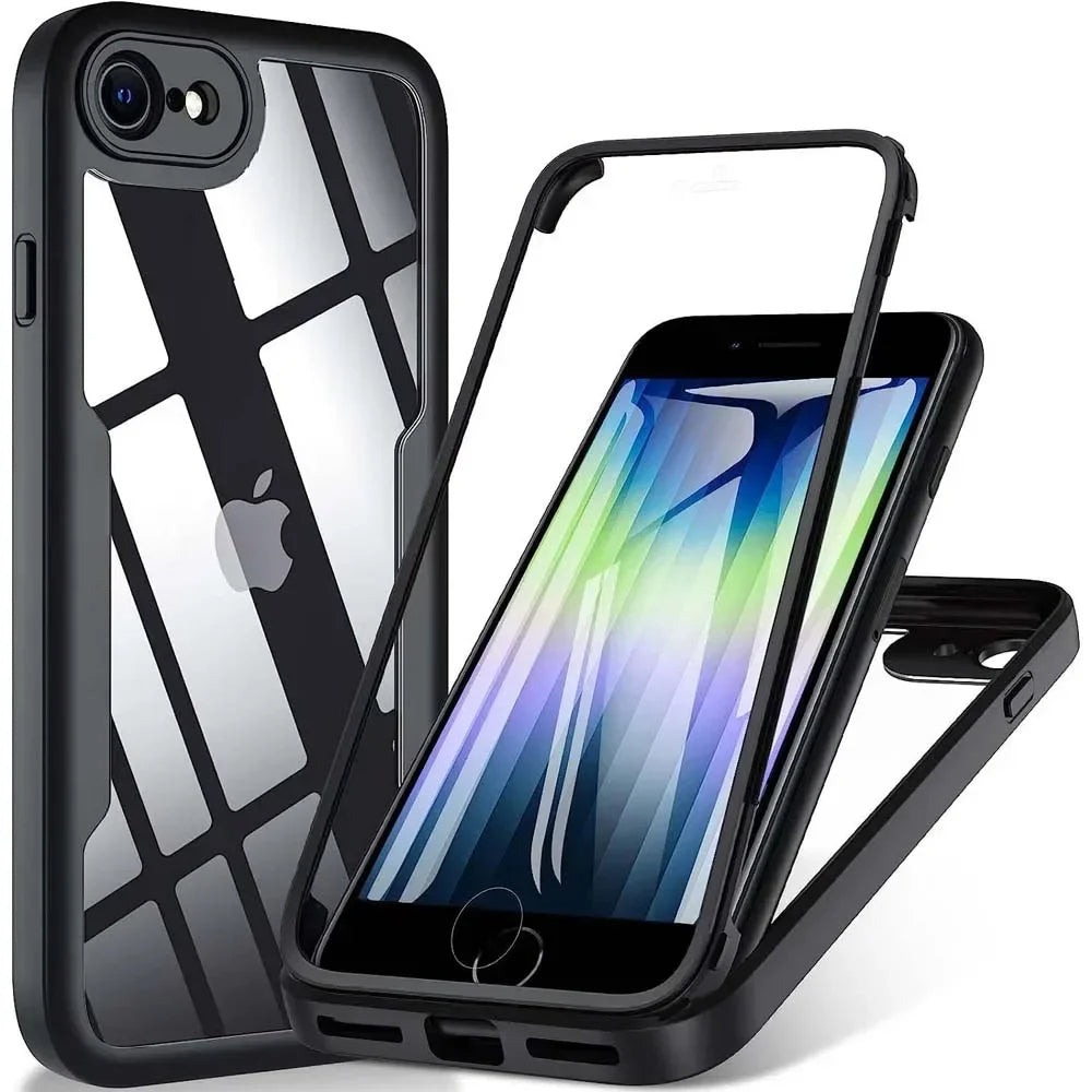 Kuori Apple iPhone SE (2022) / SE (2020) / 8 / 7, Techsuit, ColorVerse 360, Musta