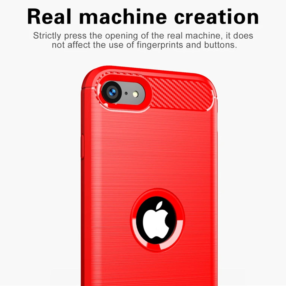 Kuori Apple iPhone SE (2022) / SE (2020) -puhelimelle, Techsuit, Hiili, Musta