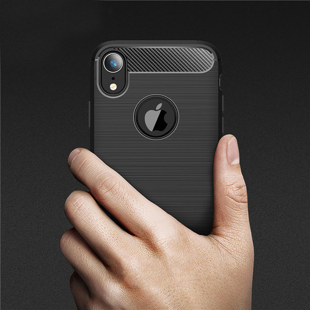 Kuori Apple iPhone XR:lle, Techsuit, Hiili, Musta