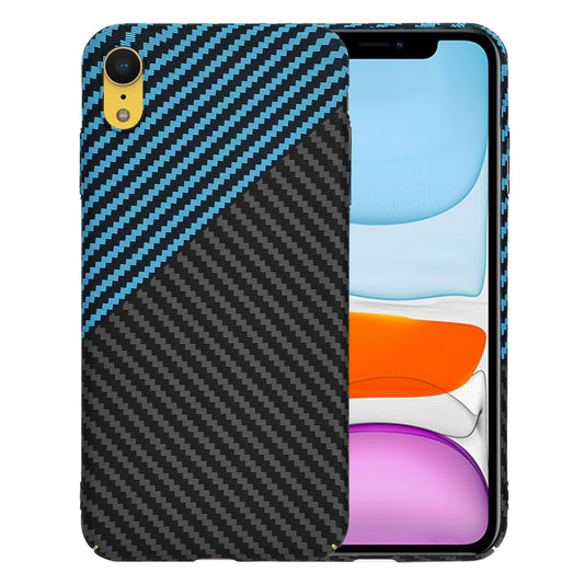 Kuori Apple iPhone XR:lle, Techsuit, Carbonite FiberShell, Musta Bleu