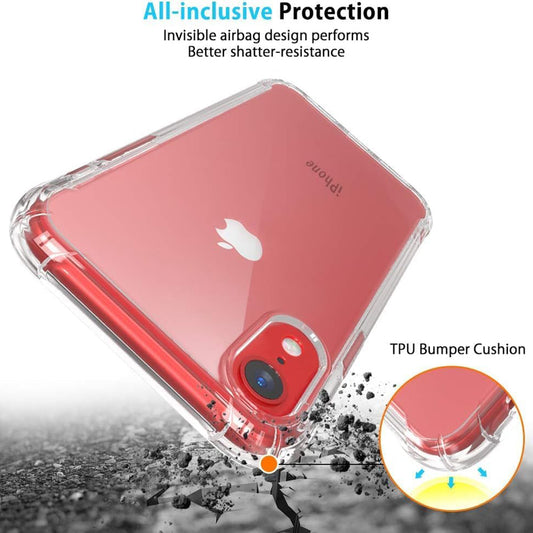 Kuori Apple iPhone XR:lle, Techsuit, Iskunkestävä Kirkas, Läpinäkyvä