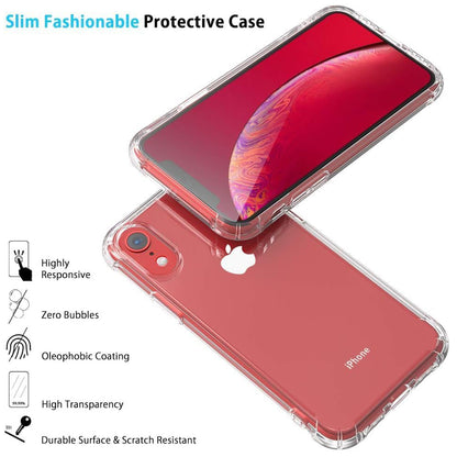 Kuori Apple iPhone XR:lle, Techsuit, Iskunkestävä Kirkas, Läpinäkyvä