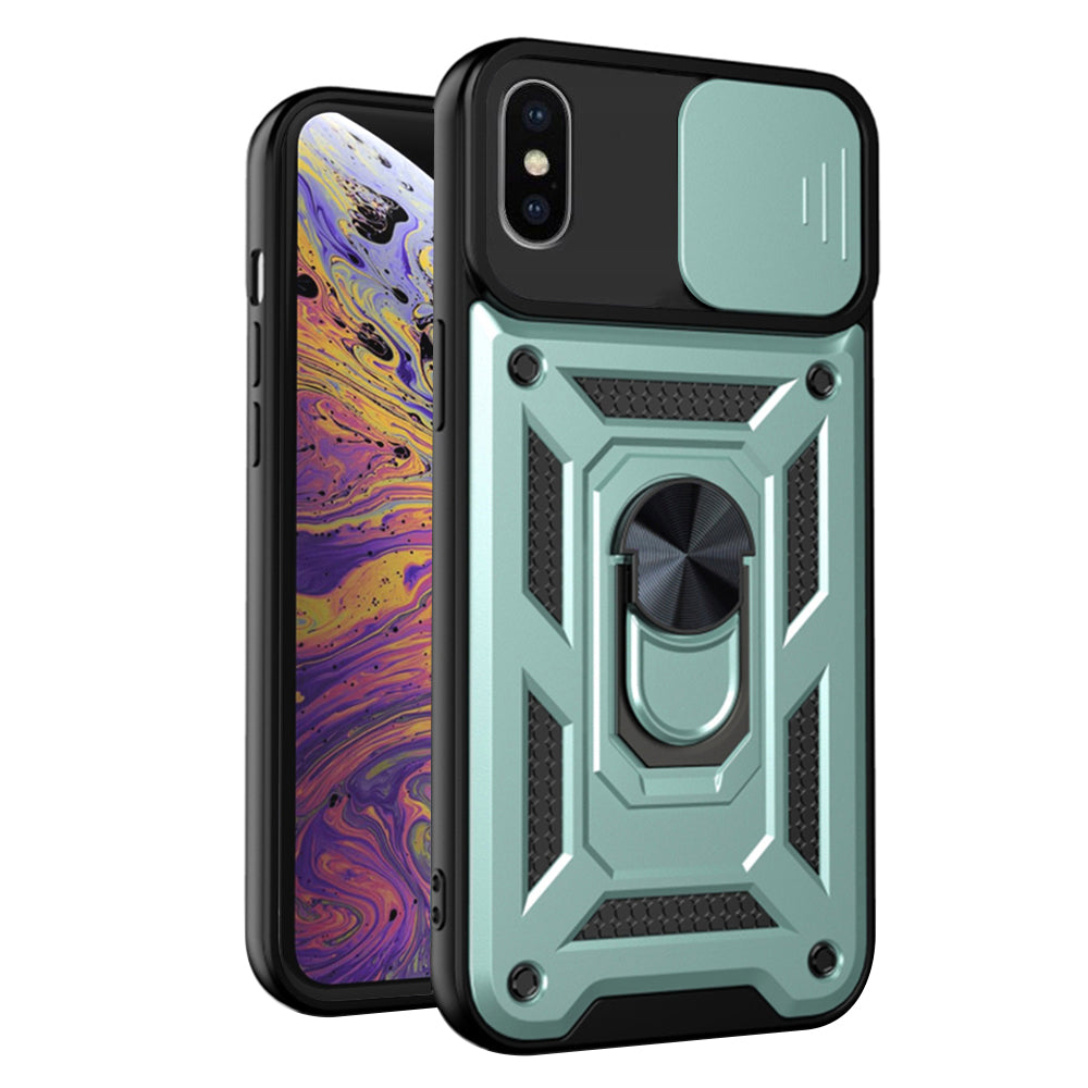 Kotelo Apple iPhone XS Max:lle, Techsuit, CamShield, Vihreä