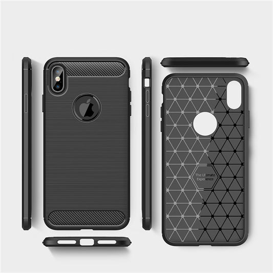 Kuori Apple iPhone XS Maxille, Techsuit, Hiili, Musta
