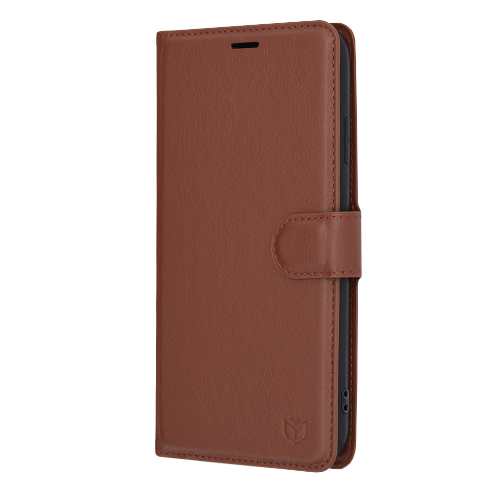 Kuori Apple iPhone XS Maxille, Techsuit, Nahkainen Folio, Ruskea