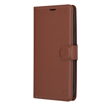 Kuori Apple iPhone XS Maxille, Techsuit, Nahkainen Folio, Ruskea