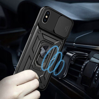 Kuori Apple iPhone XS / X:lle, Techsuit, CamShield, Musta