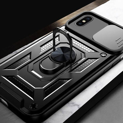 Kuori Apple iPhone XS / X:lle, Techsuit, CamShield, Musta