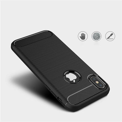 Kuori Apple iPhone XS / X:lle, Techsuit, Hiili, Musta