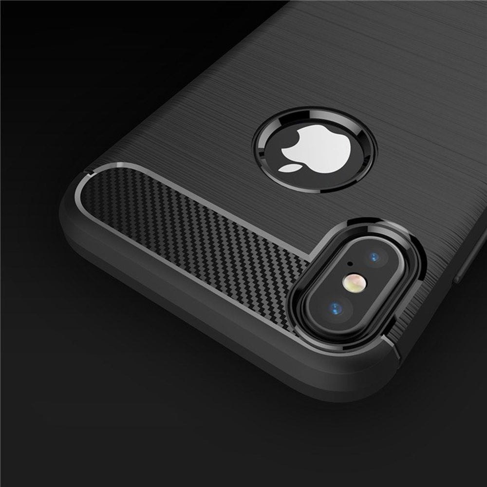 Kuori Apple iPhone XS / X:lle, Techsuit, Hiili, Musta