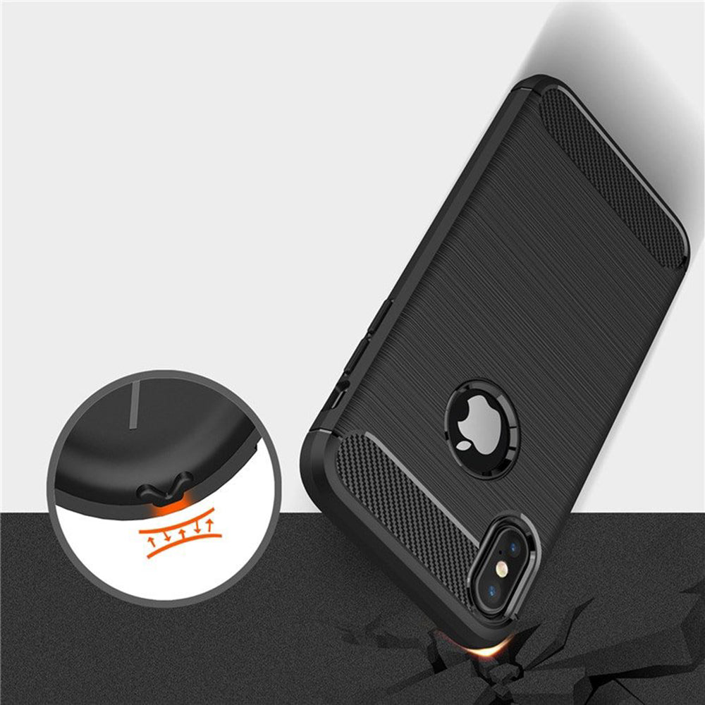 Kuori Apple iPhone XS / X:lle, Techsuit, Hiili, Musta