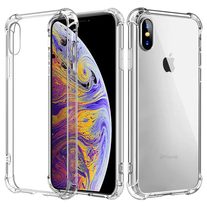 Kuori Apple iPhone XS / X:lle, Techsuit, Iskunkestävä Kirkas, Läpinäkyvä