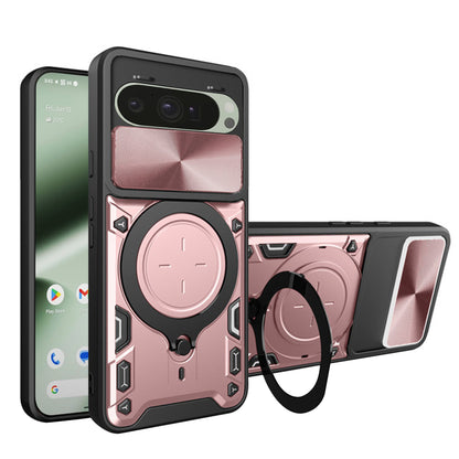 Kuori Google Pixel 10 Pro / 10:lle, Techsuit, CamGuard Pro, vaaleanpunakultainen