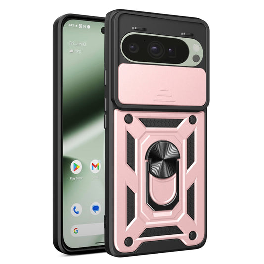 Kuori Google Pixel 10 Pro / 10:lle, Techsuit, CamShield, vaaleanpunainen
