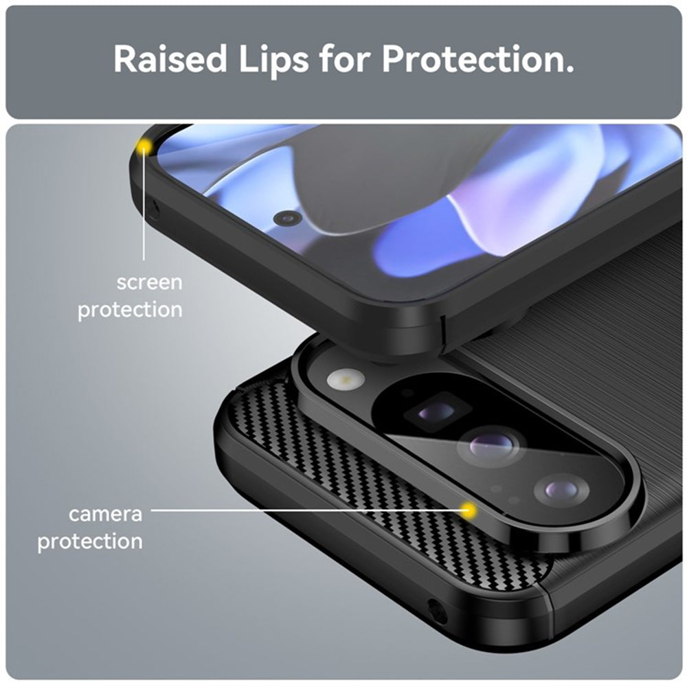 Kuori Google Pixel 10 Pro / 10:lle, Techsuit, Hiili, Musta