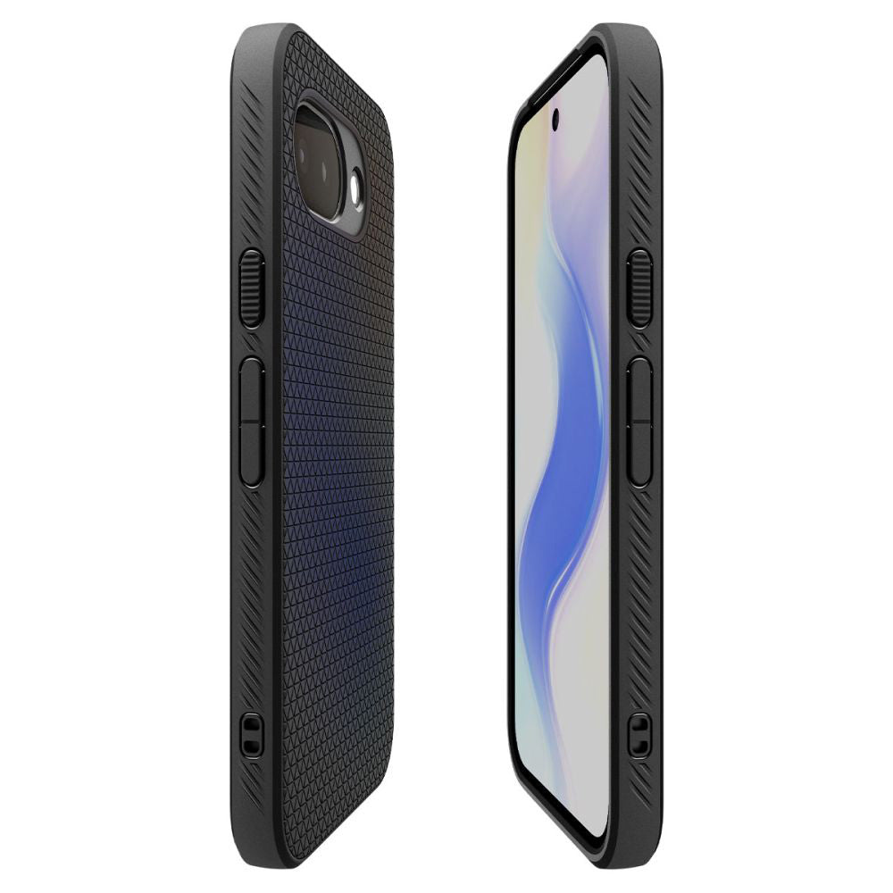 Kotelo Google Pixel 10a:lle, Spigen, Liquid Air, Matta Musta ACS11285