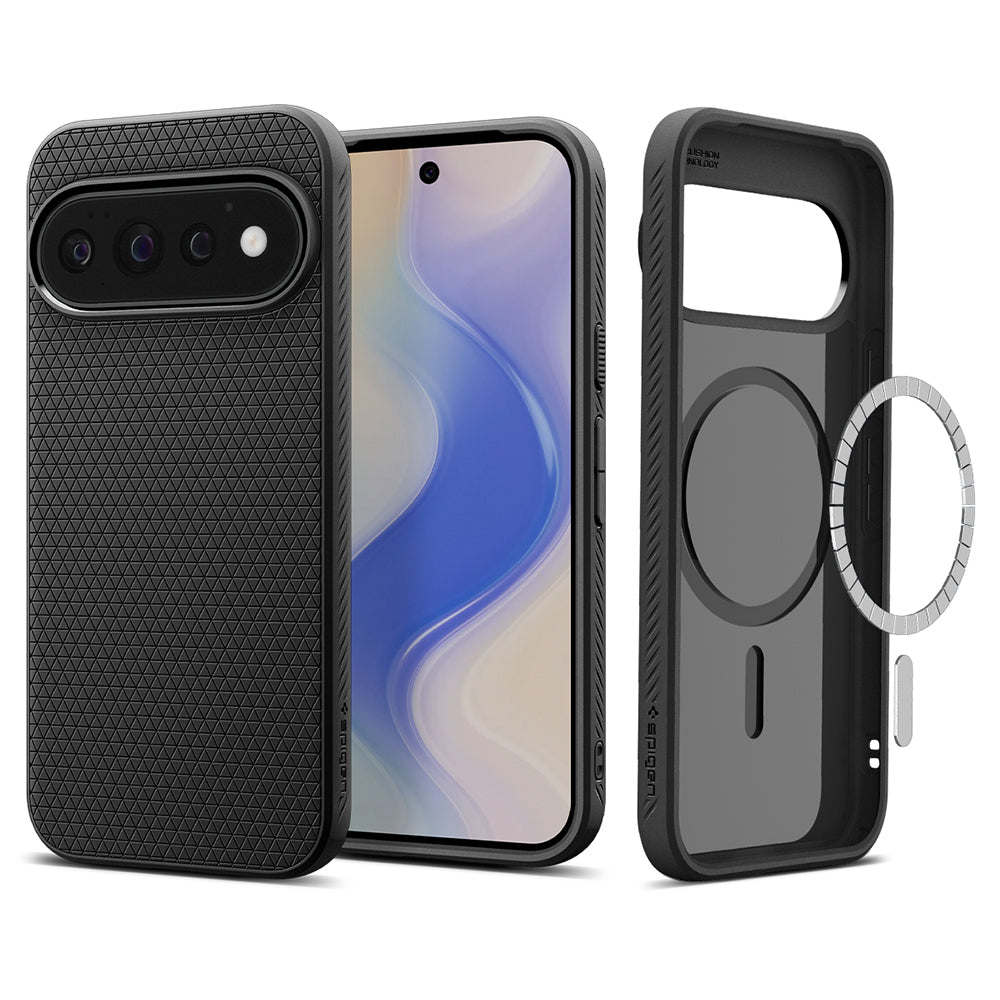 Kuori Google Pixel 11 Pro:lle, Spigen, Liquid Air, Matta Musta ACS11428