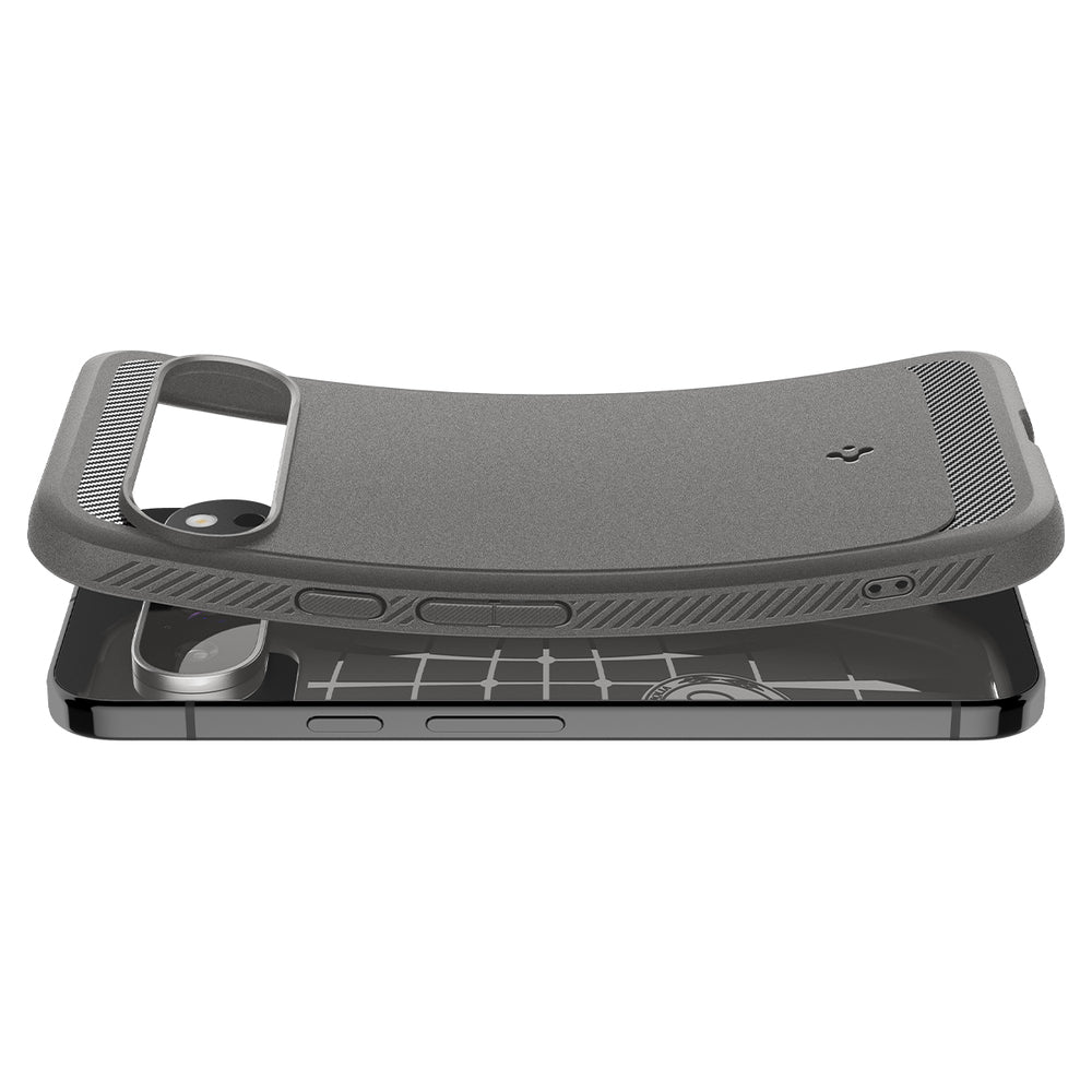 Suojakotelo Google Pixel 9 Pro XL:lle, Spigen, Rugged Armor, Harmaa ACS07784