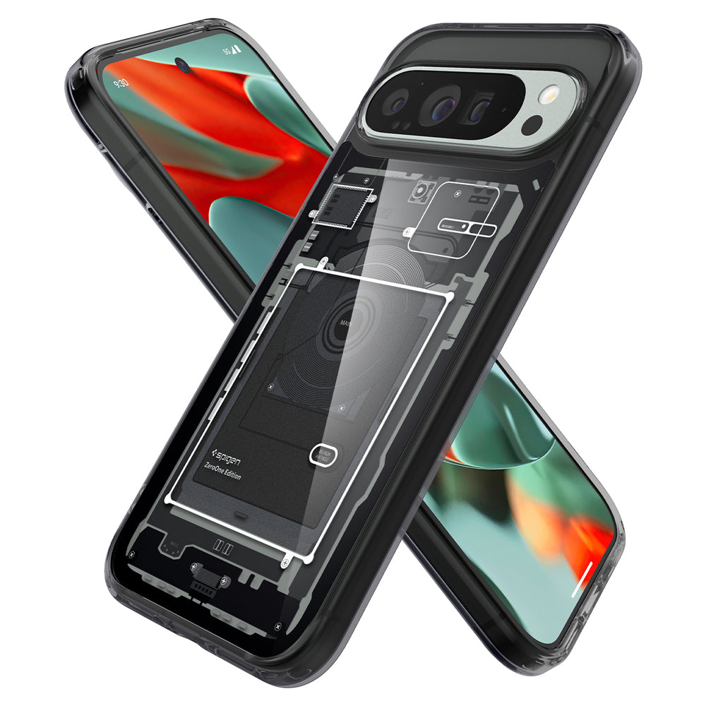 Kuori Google Pixel 9 Pro XL:lle, Spigen, Ultra Hybrid Zero One, Musta ACS07722