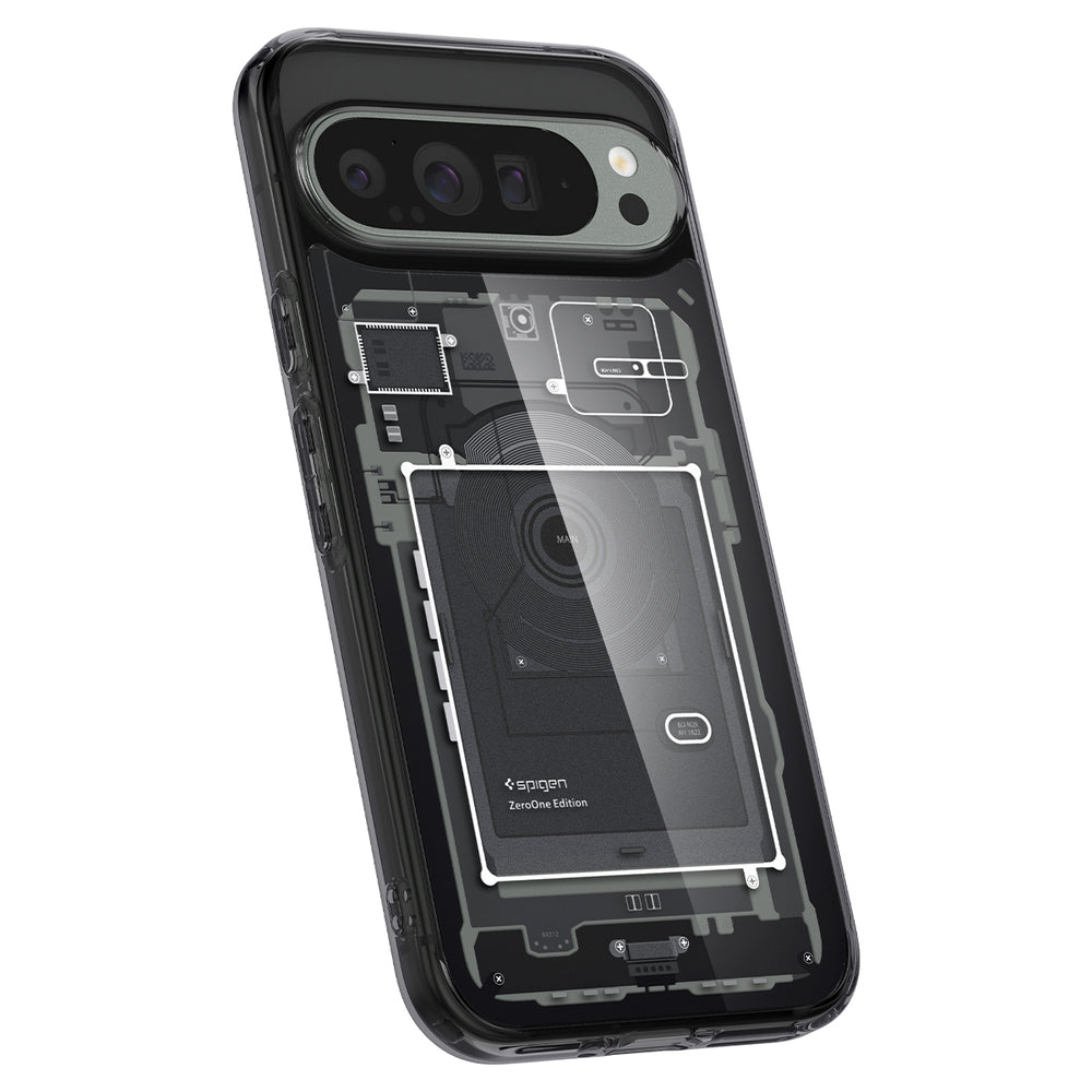 Kuori Google Pixel 9 Pro XL:lle, Spigen, Ultra Hybrid Zero One, Musta ACS07722