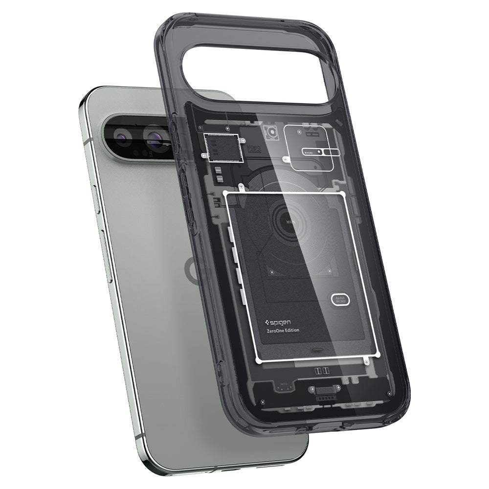 Kuori Google Pixel 9 Pro XL:lle, Spigen, Ultra Hybrid Zero One, Musta ACS07722