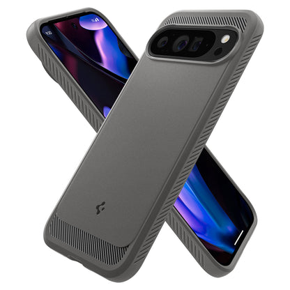 Suojakotelo Google Pixel 9 Pro XL:lle, Spigen, Rugged Armor, Harmaa ACS07784