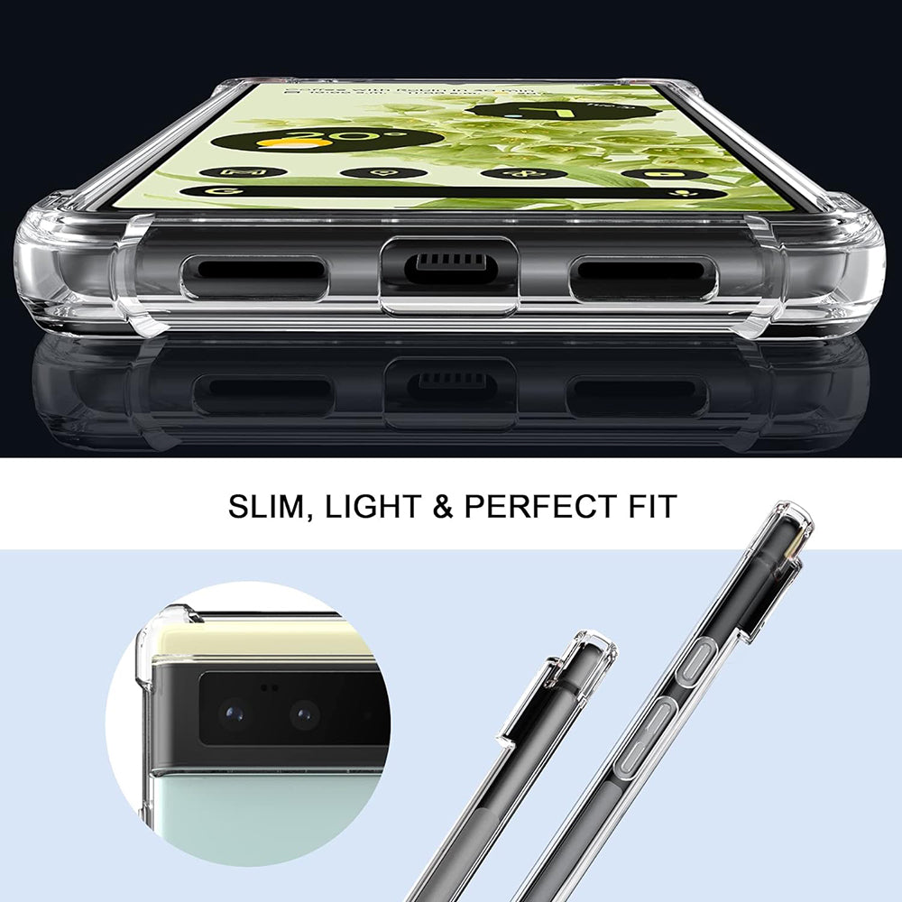 Case for Google Pixel 6, Techsuit, Shockproof Clear, Transparent