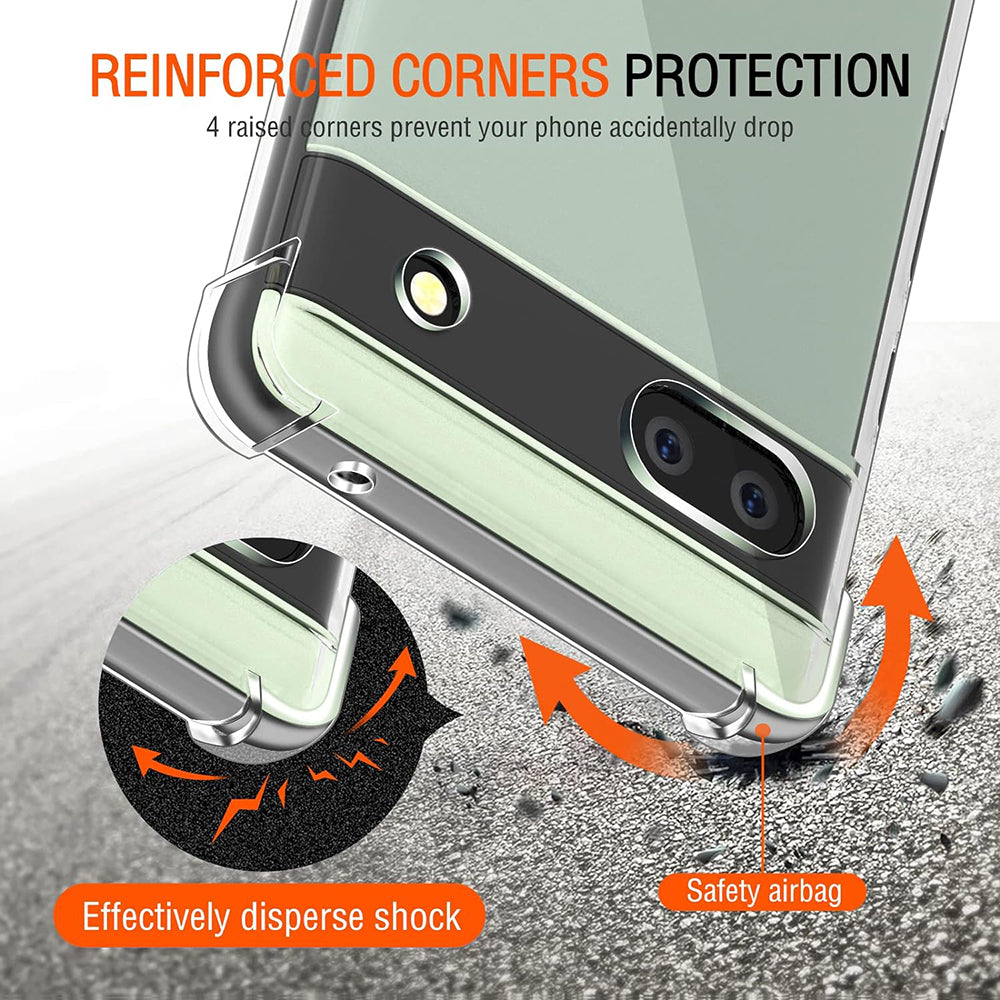 Case for Google Pixel 6a, Techsuit, Shockproof Clear, Transparent