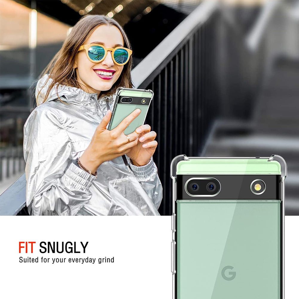 Case for Google Pixel 6a, Techsuit, Shockproof Clear, Transparent