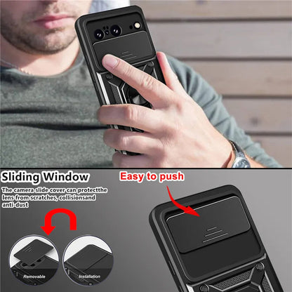 Case for Google Pixel 8, Techsuit, CamShield, Black