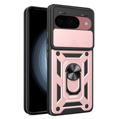 Kuori Google Pixel 9 / 9 Pro:lle, Techsuit, CamShield, Vaaleanpunainen