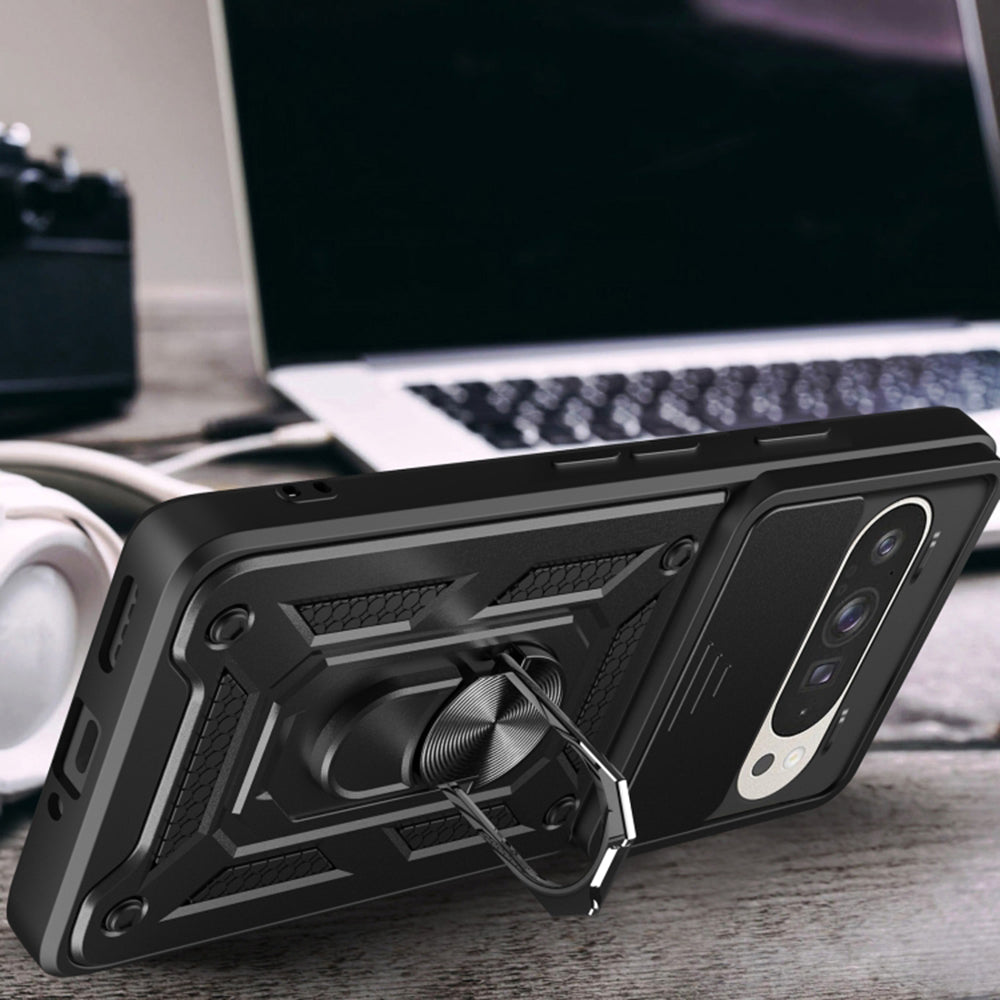 Kuori Google Pixel 9 / 9 Pro:lle, Techsuit, CamShield, Vaaleanpunainen
