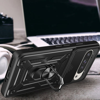 Kuori Google Pixel 9 / 9 Pro:lle, Techsuit, CamShield, Vaaleanpunainen