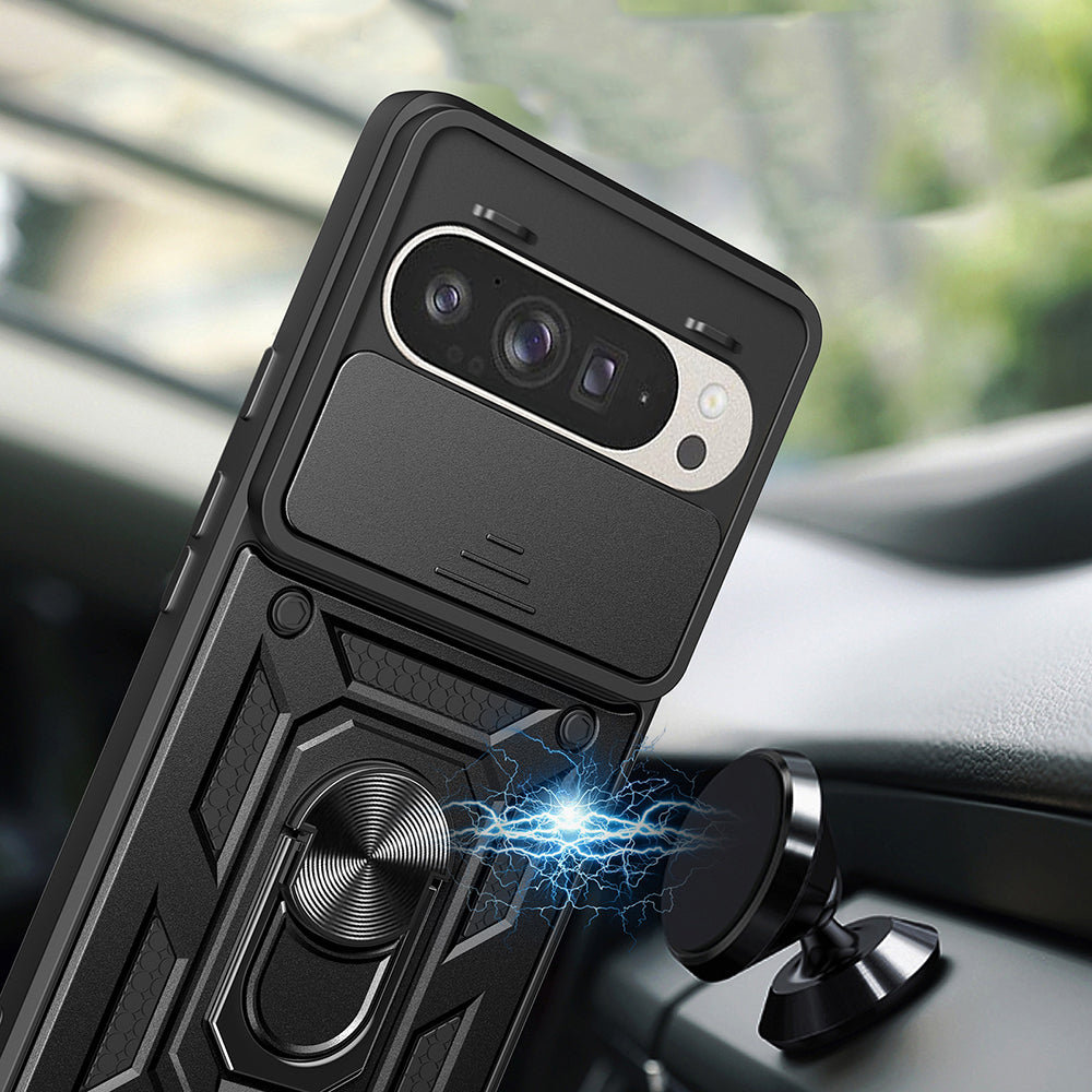 Kuori Google Pixel 9 / 9 Pro:lle, Techsuit, CamShield, Vaaleanpunainen