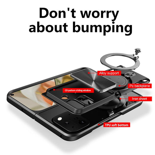 Kuori Google Pixel 9 Pro Foldille, Techsuit, CamGuard Pro, Punainen