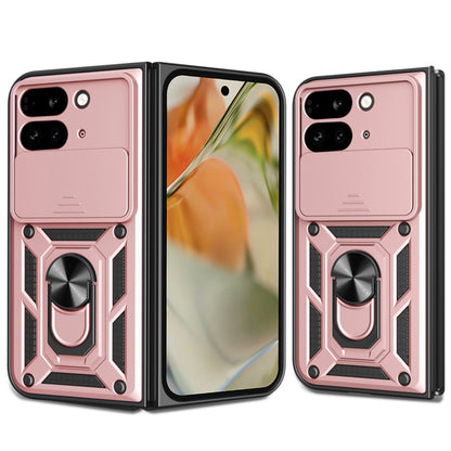 Kuori Google Pixel 9 Pro Foldille, Techsuit, CamShield, Vaaleanpunainen