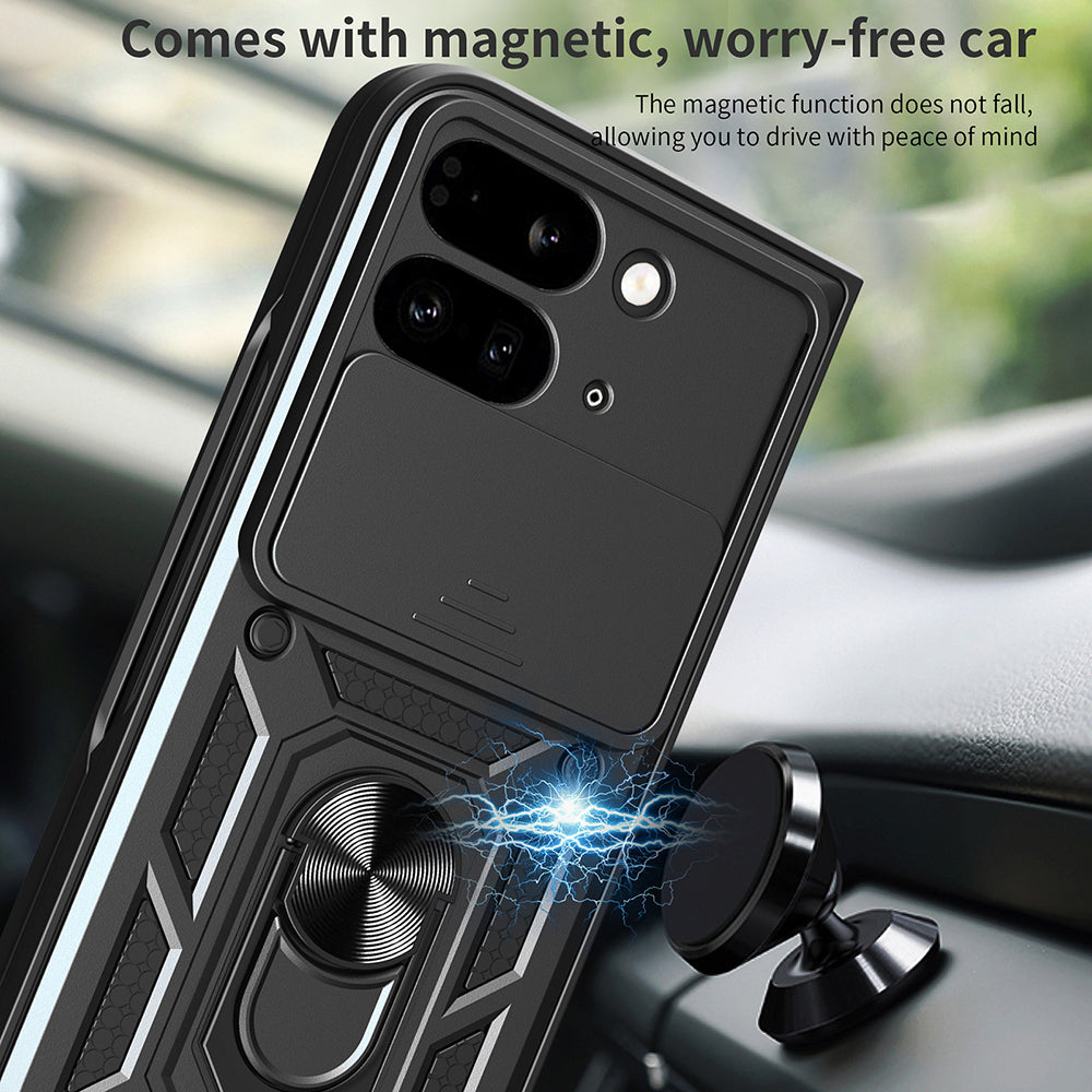 Kuori Google Pixel 9 Pro Foldille, Techsuit, CamShield, Vaaleanpunainen