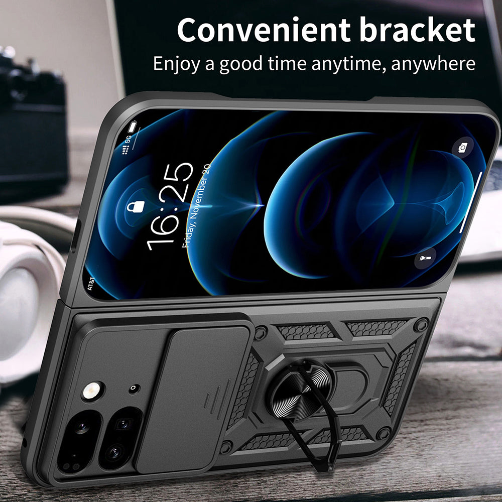 Kuori Google Pixel 9 Pro Foldille, Techsuit, CamShield, Vaaleanpunainen