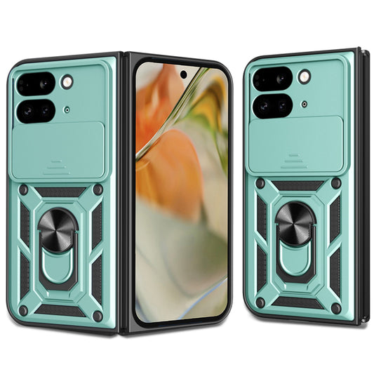 Kuori Google Pixel 9 Pro Foldille, Techsuit, CamShield, Vihreä