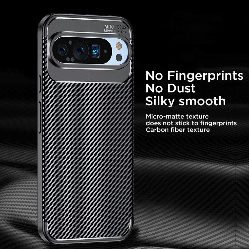 Kuori Google Pixel 9 Pro:lle, Techsuit, Hiilikuitu, Musta